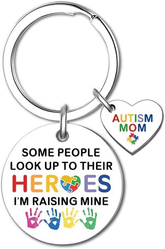 Autism Awareness Keychain Appreciation Gift for Autism Mom Mothers Day Gift for Mom From Autistic Boys Girls in Saudi Arabia