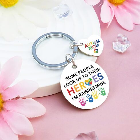 Autism Awareness Keychain Appreciation Gift for Autism Mom Mothers Day Gift for Mom From Autistic Boys Girls in Saudi Arabia