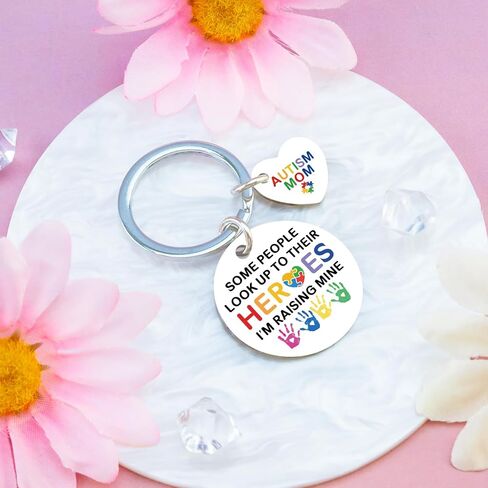 Autism Awareness Keychain Appreciation Gift for Autism Mom Mothers Day Gift for Mom From Autistic Boys Girls in Saudi Arabia