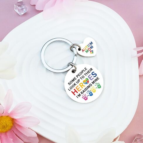 Autism Awareness Keychain Appreciation Gift for Autism Mom Mothers Day Gift for Mom From Autistic Boys Girls in Saudi Arabia