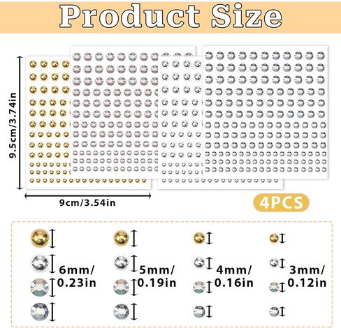 Faux Eyebrow Piercing, Stick on Acrylic Fake Dermal Piercing Fake Face Piercings Fakes Nose Stud Non-Piercing Kit Adhesive Face Jewelry Piercings Balls Punk Y2k Makeup for Women Men in Saudi Arabia
