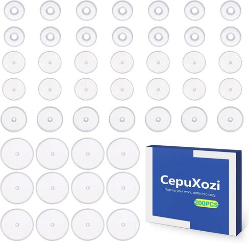 200 Pcs Clear Silicone Piercing Discs for Piercing Bump 3/5/7/9mm, No Pull Soft Earring Spacers, Stoppers & Backs, Keloid Pressure Clip Disk for Ear Piercings Support, Plastic Pads in Saudi Arabia