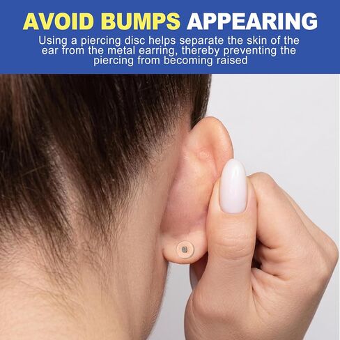 200 Pcs Clear Silicone Piercing Discs for Piercing Bump 3/5/7/9mm, No Pull Soft Earring Spacers, Stoppers & Backs, Keloid Pressure Clip Disk for Ear Piercings Support, Plastic Pads in Saudi Arabia