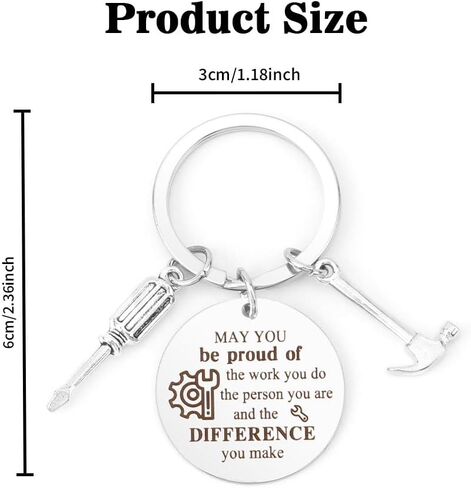 Carpenter Keychain Carpenter Builder Woodworker Handyman Gifts Mechanic Maintenance Keyring Cool Birthday Fathers Day Christmas Gift for Dad Husband Boyfriend Grandpa Coworker Friend in Saudi Arabia