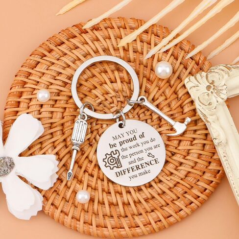 Carpenter Keychain Carpenter Builder Woodworker Handyman Gifts Mechanic Maintenance Keyring Cool Birthday Fathers Day Christmas Gift for Dad Husband Boyfriend Grandpa Coworker Friend in Saudi Arabia