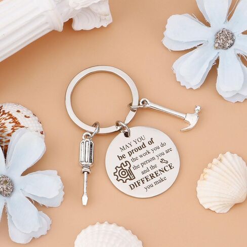 Carpenter Keychain Carpenter Builder Woodworker Handyman Gifts Mechanic Maintenance Keyring Cool Birthday Fathers Day Christmas Gift for Dad Husband Boyfriend Grandpa Coworker Friend in Saudi Arabia