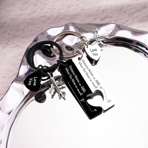 Long Distance Gifts Couples Keychain Long Distance Relationship Gifts for Him Her Unique Long Distance Gift for Him Birthday Gifts for Long Distance Boyfriend in Kuwait