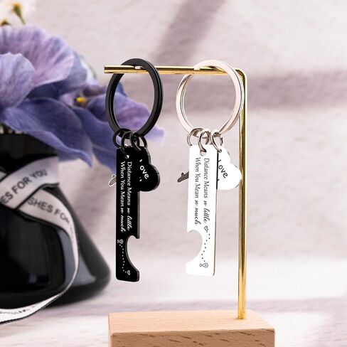 Long Distance Gifts Couples Keychain Long Distance Relationship Gifts for Him Her Unique Long Distance Gift for Him Birthday Gifts for Long Distance Boyfriend in Kuwait