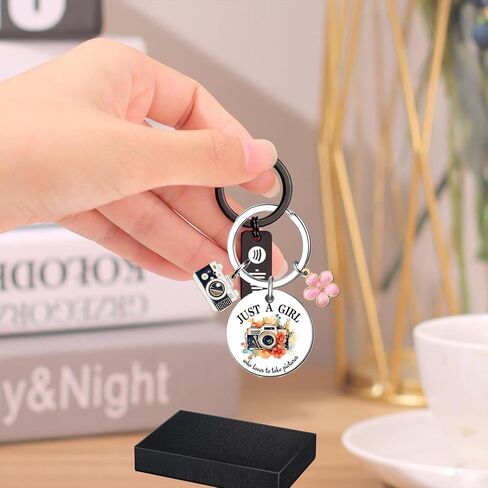 Camera Keychain Gifts For Photographers - 1 Pcs Cute Photographer Themed Keychain Mini Portable for Photographers Photo Video Lovers Bag Trave Digital Life with Gift Box in Saudi Arabia