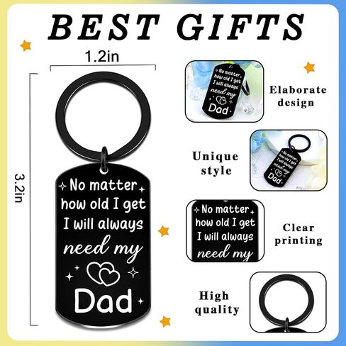 Fathers Day Gift For Dad Father's Day Dads Gift From Daughter Keychain Gifts For Fathers Day Dad Keychain Gift For Dad Birthday Christmas Father's Day Ideas in Saudi Arabia