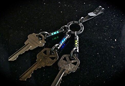 TEC Accessories Isotope Tandem - Stainless Steel, Tritium Vial Housing (3 mm x 11 mm) - Housing for EDC Vial Tritium Keychain - Cool Keychains Accessory for Camping and Survival Gear in Saudi Arabia