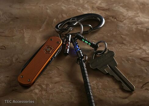 TEC Accessories Isotope Tandem - Stainless Steel, Tritium Vial Housing (3 mm x 11 mm) - Housing for EDC Vial Tritium Keychain - Cool Keychains Accessory for Camping and Survival Gear in Saudi Arabia