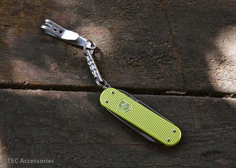 TEC Accessories Isotope Tandem - Stainless Steel, Tritium Vial Housing (3 mm x 11 mm) - Housing for EDC Vial Tritium Keychain - Cool Keychains Accessory for Camping and Survival Gear in Saudi Arabia