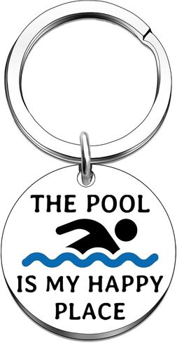 Swimmer Gifts Funny Gifts for Swimmers Pool Gift for Women Men Swimming Accessories Gift for Pool Owners Swimming Lover Keychains for Car Key Backpack Wallet in Saudi Arabia