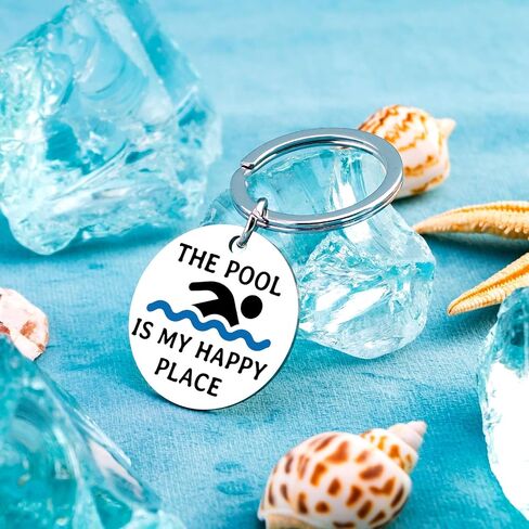 Swimmer Gifts Funny Gifts for Swimmers Pool Gift for Women Men Swimming Accessories Gift for Pool Owners Swimming Lover Keychains for Car Key Backpack Wallet in Saudi Arabia