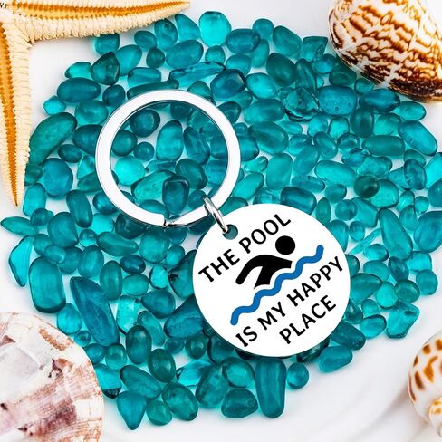 Swimmer Gifts Funny Gifts for Swimmers Pool Gift for Women Men Swimming Accessories Gift for Pool Owners Swimming Lover Keychains for Car Key Backpack Wallet in Saudi Arabia