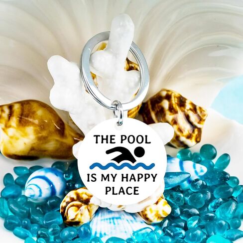 Swimmer Gifts Funny Gifts for Swimmers Pool Gift for Women Men Swimming Accessories Gift for Pool Owners Swimming Lover Keychains for Car Key Backpack Wallet in Saudi Arabia