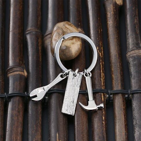 lauhonmin Father Gift Papa Ruler Wrench Hammer Key Chain Ring Tool Charms Pendant My Dad Can Fix Anything for Dad in Saudi Arabia