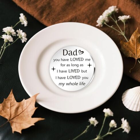Gifts for Dad from Daughter - Dad Gifts Pocket Hug Token With Leather Keychain Funny Christmas Father's Day Birthday Thanksgiving Valentines Day Thank You Gift for Dads Father Men in Saudi Arabia