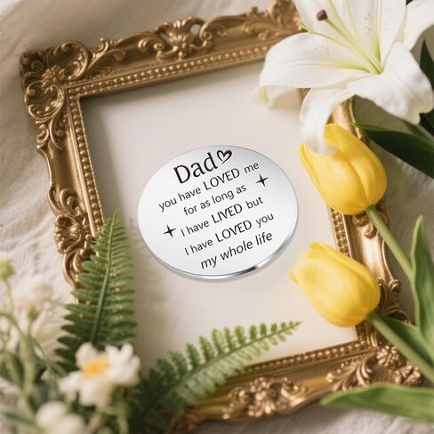 Gifts for Dad from Daughter - Dad Gifts Pocket Hug Token With Leather Keychain Funny Christmas Father's Day Birthday Thanksgiving Valentines Day Thank You Gift for Dads Father Men in Saudi Arabia
