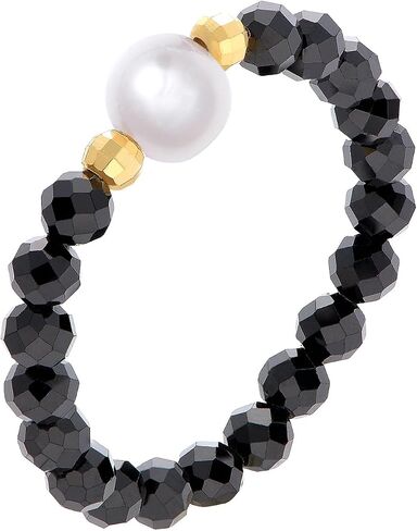 Elastic Rings, Natural Gemstone Elastic Ring, Elastic Rings for Women, Stretch Rings for Women, Jewelry Gift in Kuwait