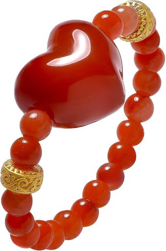 Elastic Rings, Natural Gemstone Elastic Ring, Elastic Rings for Women, Stretch Rings for Women, Jewelry Gift in Kuwait