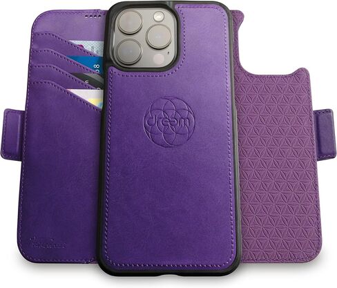 Dreem Real Leather Magnetic Detachable Wallet Case for iPhone 17 Pro in Saudi Arabia
