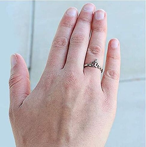 One Moment In Time H13 Size 3.5-10 Cursive Small Stainless Steel Ring Mormon LDS CTR in Saudi Arabia