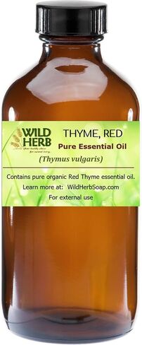 Wild Herb 100% Pure Red Thyme Essential Oil for Hair Growth, Aromatherapy, Skin Care, Massage, and Diffusers | Natural Aromatherapy for Relaxation and Wellness | 4 Oz in Kuwait