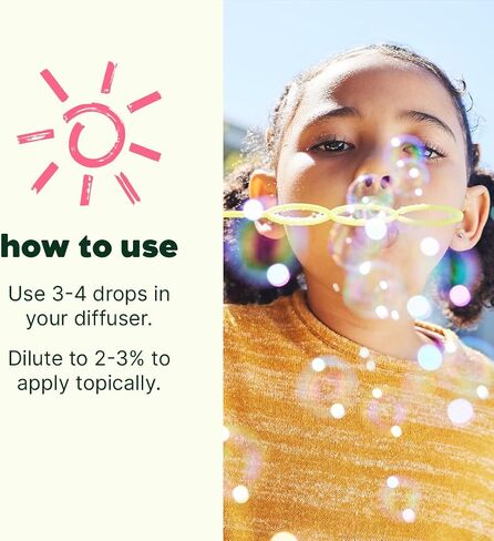 Plant Therapy Kids Citrus Squeeze Essential Oil Blend 10 mL (1/3 oz) $5 from Each Purchase Supports the Trevor Project, Bright, Juicy Citrus with Soft Florals, Cheerful & Uplifting in Saudi Arabia