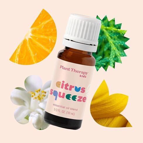 Plant Therapy Kids Citrus Squeeze Essential Oil Blend 10 mL (1/3 oz) $5 from Each Purchase Supports the Trevor Project, Bright, Juicy Citrus with Soft Florals, Cheerful & Uplifting in Saudi Arabia
