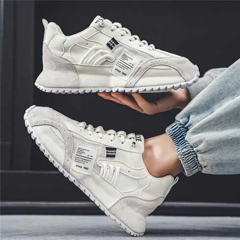 Men's Low - top Lace - up Casual Sneakers: Breathable Mesh, Thick Bottom. Great for Running, Jogging, Camping, All - Season Wear. in Kuwait