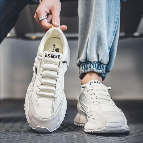 Men's Low - top Lace - up Casual Sneakers: Breathable Mesh, Thick Bottom. Great for Running, Jogging, Camping, All - Season Wear. in Kuwait