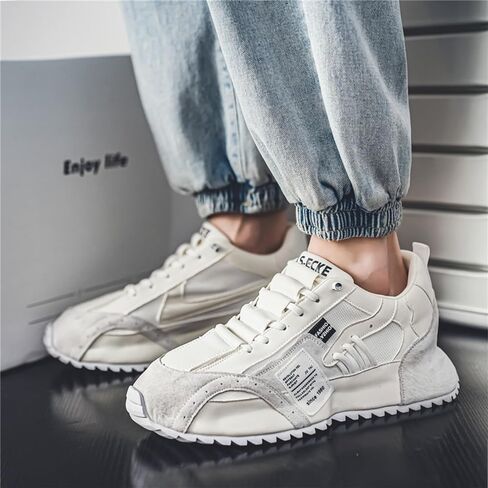Men's Low - top Lace - up Casual Sneakers: Breathable Mesh, Thick Bottom. Great for Running, Jogging, Camping, All - Season Wear. in Kuwait