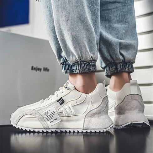 Men's Low - top Lace - up Casual Sneakers: Breathable Mesh, Thick Bottom. Great for Running, Jogging, Camping, All - Season Wear. in Kuwait