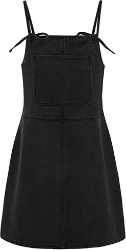 CIDER Womens Overall Dress with Pockets Denim Jumper Adjustable Strap Jean Dresses Loose Fit Summer Outfits in Kuwait