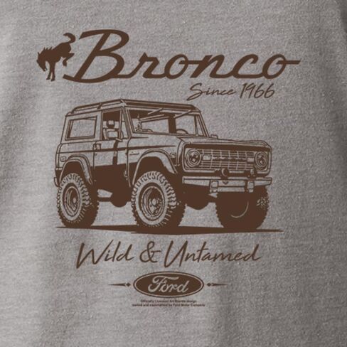 قميص Ford Bronco Wild Untamed 1966، كلاسيكي ريترو USA Motors Cars and Trucks للسيدات in Kuwait