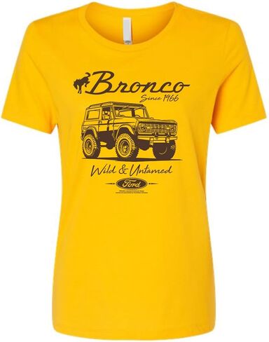 قميص Ford Bronco Wild Untamed 1966، كلاسيكي ريترو USA Motors Cars and Trucks للسيدات in Kuwait
