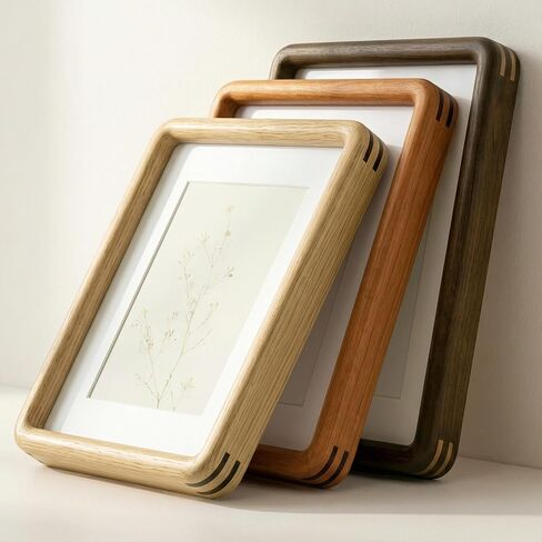 8x10 Picture Frame, USA-Sourced Natural Teak Wood Photo Frame with Tempered Glass, Double Mortise & Tenon Handcrafted Rounded Corner 8 by 10 Wooden Frame Matted to 5x7 Photos, Wall or Tabletop Display in Saudi Arabia