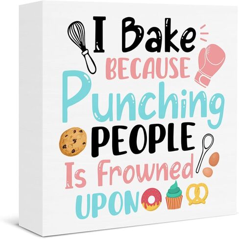 Pink Kitchen Decor the Kitchen Is the Heart of the Home Sign Cute Pink Cook Wooden Box Sign for Home Bakery Dessert Shop Shelf Wall Decor in Kuwait