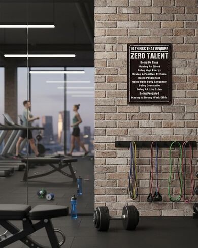 10 Things That Require Zero Talent Metal Tin Sign, Motivational Wall Decor For Office Gym Classroom, Vintage Inspirational Quote, 8x12 Inch in Kuwait