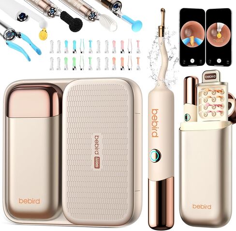 BEBIRD Earsight Plus: Ear Wax Removal Tool Camera & Light, Visual Earwax Cleaner with Cleaning Kit As Spade/Spoon/Picker/Tweezer Clean Ears for Family, Ear-Scope Otoscope Wireless WiFi Connect in Saudi Arabia