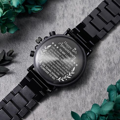 6 Years Sixth Anniversary for Men Gifts,6th Wedding Anniversary Keepsake for Husband,Iron Anniversary Marriage Presents for Him in Saudi Arabia