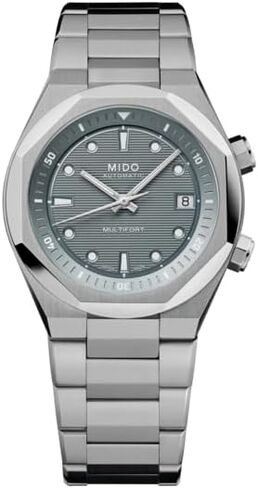 MIDO Multifort 8 Two Crowns - Swiss Automatic Watch for Men - Stainless Steel, 40mm Case - Octagonal Bezel in Kuwait