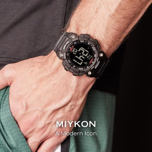 Miykon Military Watches for Men – Large Display Tactical Watch Built with Shockproof Resin, 100M Waterproof Digital Sports Watch – Super Illuminator, Stopwatch, Alarm, Dual Time, 24hr Military Time in Saudi Arabia