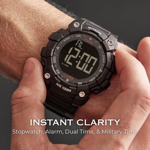 Miykon Military Watches for Men – Large Display Tactical Watch Built with Shockproof Resin, 100M Waterproof Digital Sports Watch – Super Illuminator, Stopwatch, Alarm, Dual Time, 24hr Military Time in Saudi Arabia