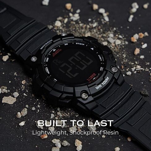 Miykon Military Watches for Men – Large Display Tactical Watch Built with Shockproof Resin, 100M Waterproof Digital Sports Watch – Super Illuminator, Stopwatch, Alarm, Dual Time, 24hr Military Time in Saudi Arabia