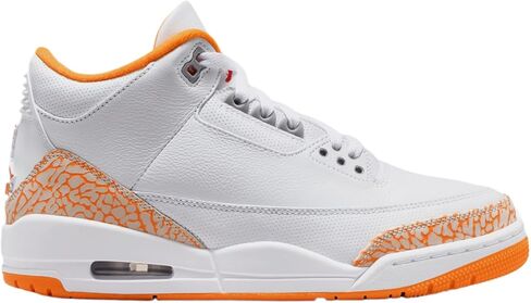 حذاء Air Jordan 3 Retro Orange Citrus للسيدات لايف ستايل (أبيض/متعدد الألوان) in Kuwait