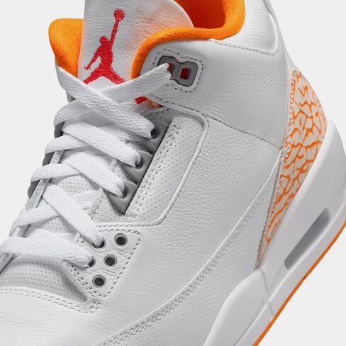 حذاء Air Jordan 3 Retro Orange Citrus للسيدات لايف ستايل (أبيض/متعدد الألوان) in Kuwait