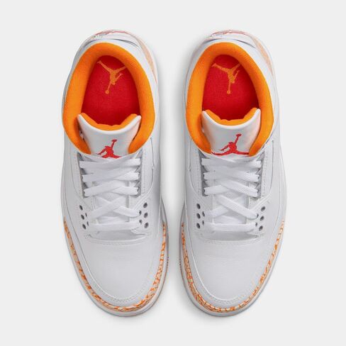 حذاء Air Jordan 3 Retro Orange Citrus للسيدات لايف ستايل (أبيض/متعدد الألوان) in Kuwait